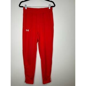 Under Armour Sportstyle Pique Red Track Pant Academy